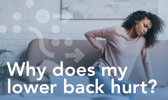 woman sitting on couch with back pain